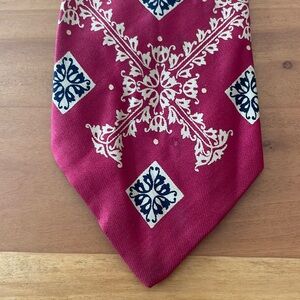 Red black and white Tie